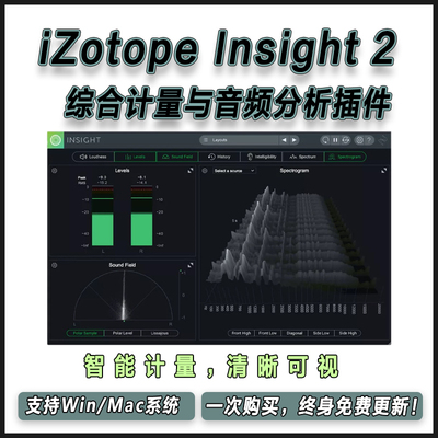 iZotope Insight 2 综合性量计与音频分析插件响度电平声场频谱