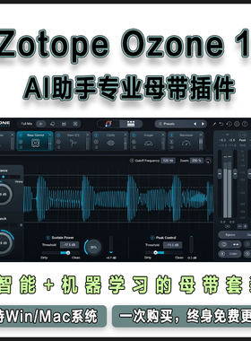 iZotope Ozone 12臭氧12专业母带套装AI助手修复过度压缩低频混乱