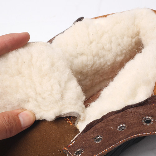 加厚保暖冬季牛皮防砸耐穿钢包头