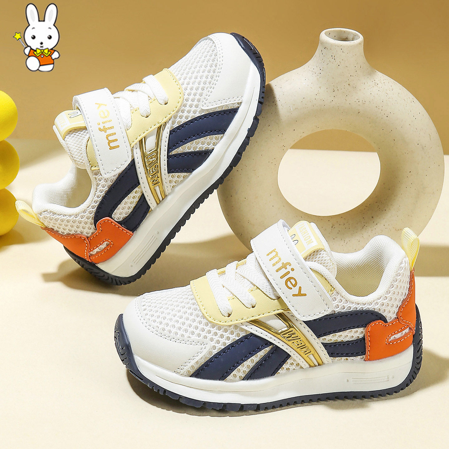 班纳米菲夏季儿童鞋男童网面透气运动鞋2-7岁5宝宝网鞋幼儿园凉鞋