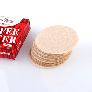 100片原木色滤纸3/6/9号进口纸张 摩卡壶咖啡壶过滤 专用咖啡滤纸