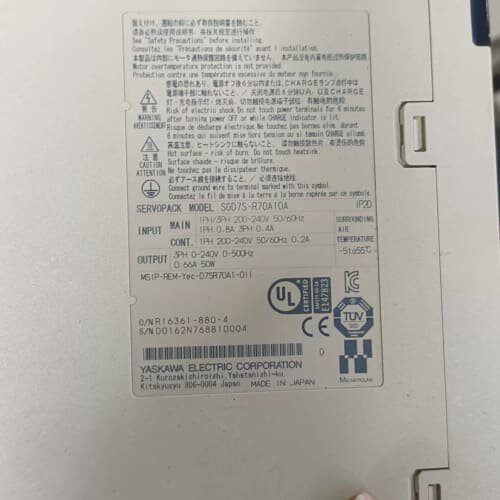 议价安川伺服驱动器SGD7S-R70A10A，正常件，成色几可维修