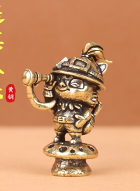 纯黄铜LOL提莫复古手办摆件