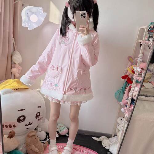钢琴长款女儿服mp复刻中长款棉服