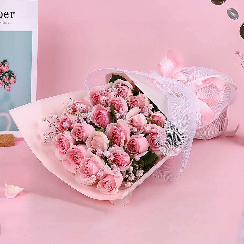 鲜花速递33朵红玫瑰花束礼盒生日送女友花店送花上门全国同城配送