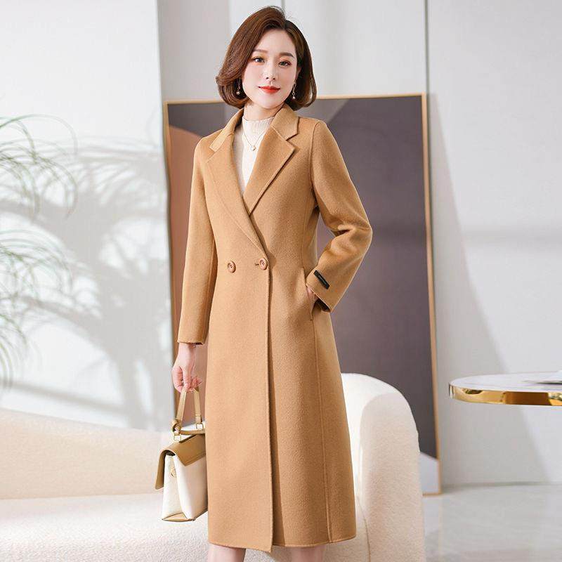 双面羊绒大衣女长款过膝赫本风高端修身秋冬装100%纯羊毛呢外套厚,女装/女士精品,毛呢外套,淘宝优惠券,粉丝福利购,淘宝优惠卷