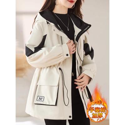 派克服女加绒加厚2025年新款冬季爆款宽松棉服棉袄冲锋衣女士外套