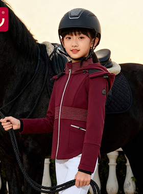 HORSELEADER儿童马术外套秋冬季加厚保暖马术服装加厚骑马装备套
