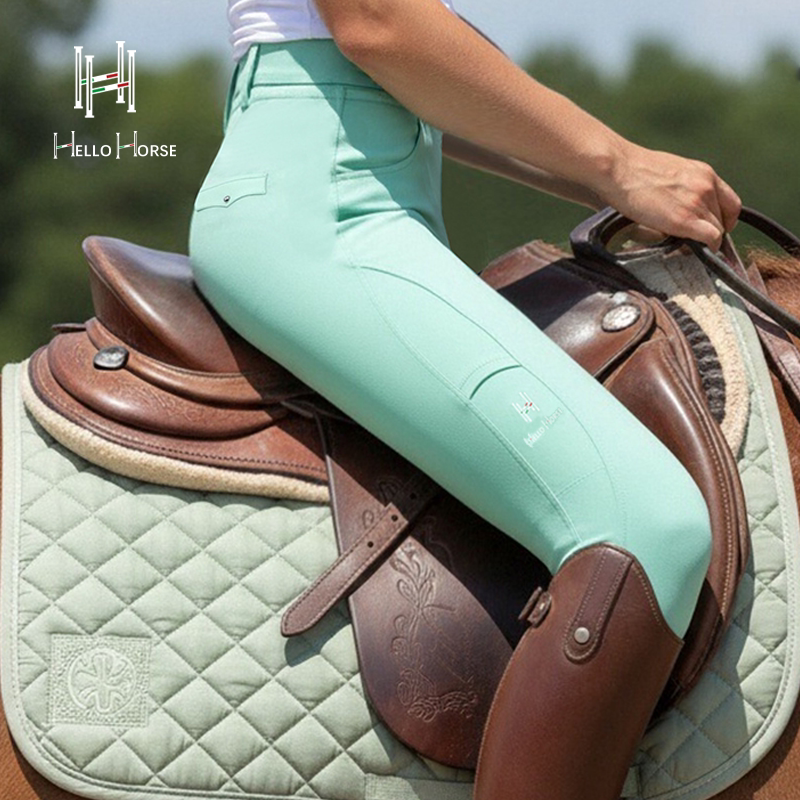 Hello Horse意大利品牌马术马裤女硅胶马裤舒适高腰瑜伽裤马术裤