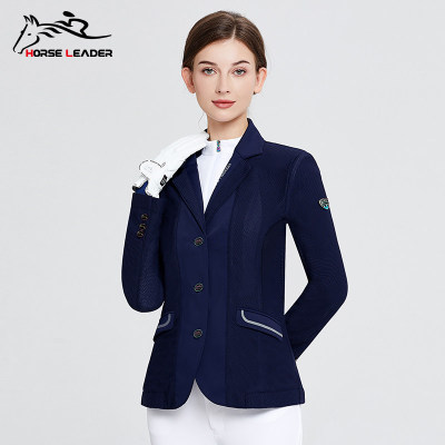 HORSELEADER夏季网眼成人女士比赛西服马术障碍考级比赛骑士服装