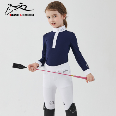 HORSELEADER秋冬四季儿童马术马裤硅胶专业比赛马术装备骑士服女