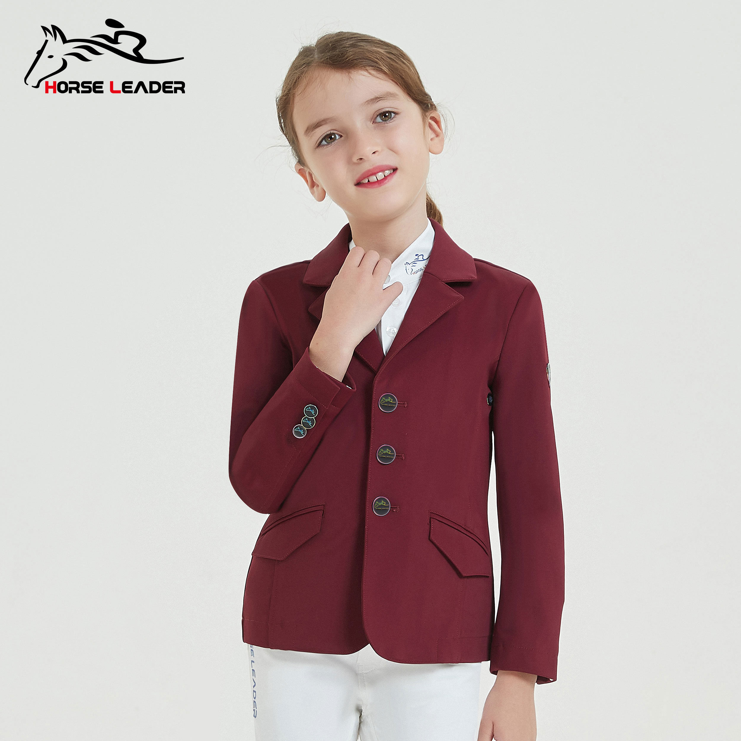 horseleader马术服装儿童骑士服考级比赛障碍西服男女马术骑马服