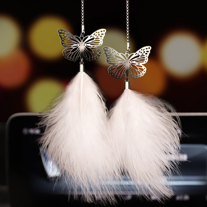 车内挂饰汽车挂件女神款网红气质车载羽毛后视镜装饰用品吊坠女士,汽车用品/电子/清洗/改装,车挂,淘宝优惠券,粉丝福利购,淘宝优惠卷