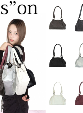 韩国小众品牌ason流浪包博主同款机车单肩腋下包大容量手提包