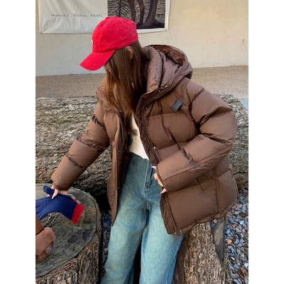 冬季2025新款短款鹅绒羽绒服女