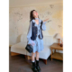 新款 甜美碎花连衣裙牛仔马甲套装 女2026春秋季 韩系减龄长裙两件套