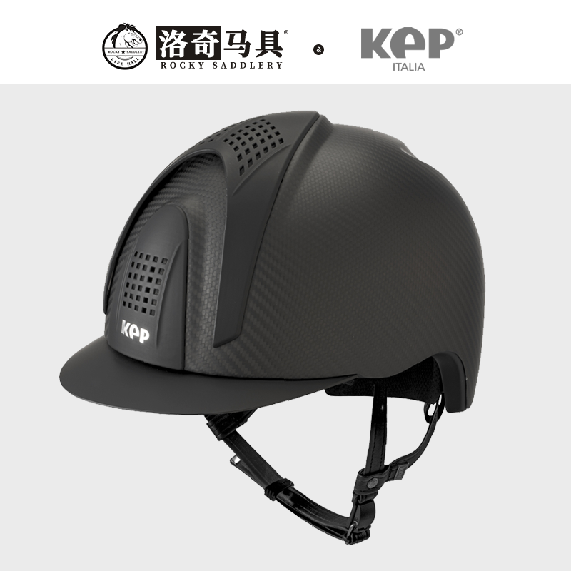 意大利KEP马术头盔碳纤头盔哑光骑马安全帽子骑士马具8101037