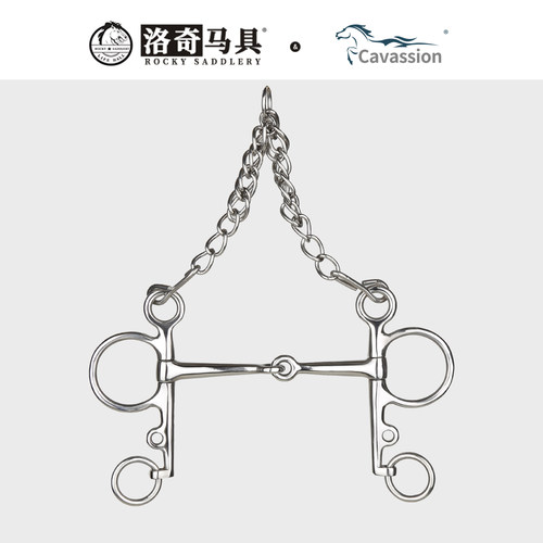 英式佩勒姆口衔 衔铁 嚼子马术骑马 马匹装备 洛奇马具 8209019