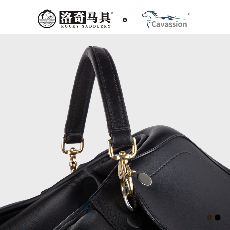 Cavassion牛皮 铜扣马鞍扶手 马场马术初学 扶手8214035