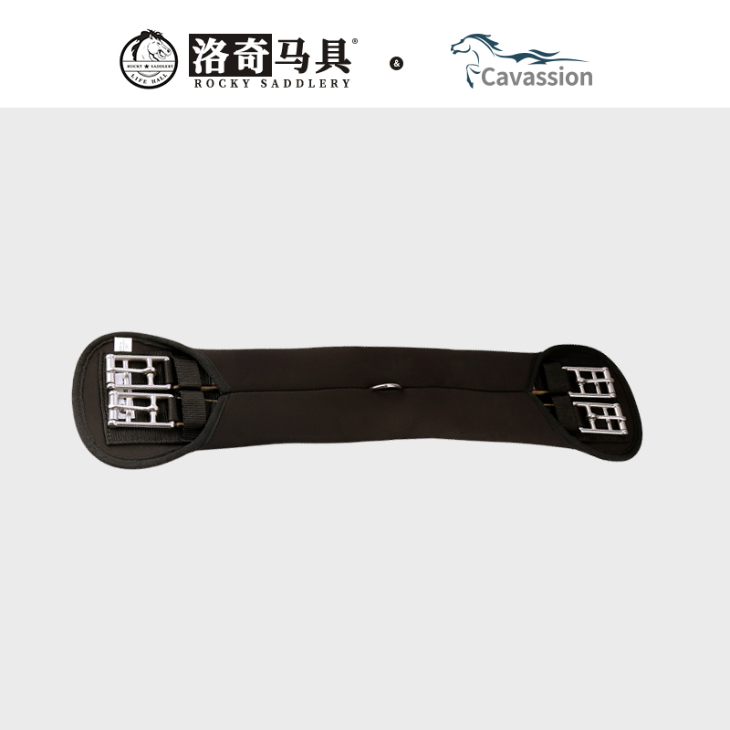 内藏肚带黑色英式防磨马术肚带大马小马肚带马具马匹装备8213028