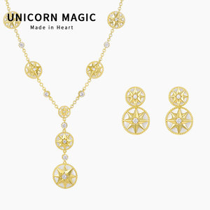 经典双贝母罗盘高级感耳环小众设计感气质耳坠2023新款高端毛衣链