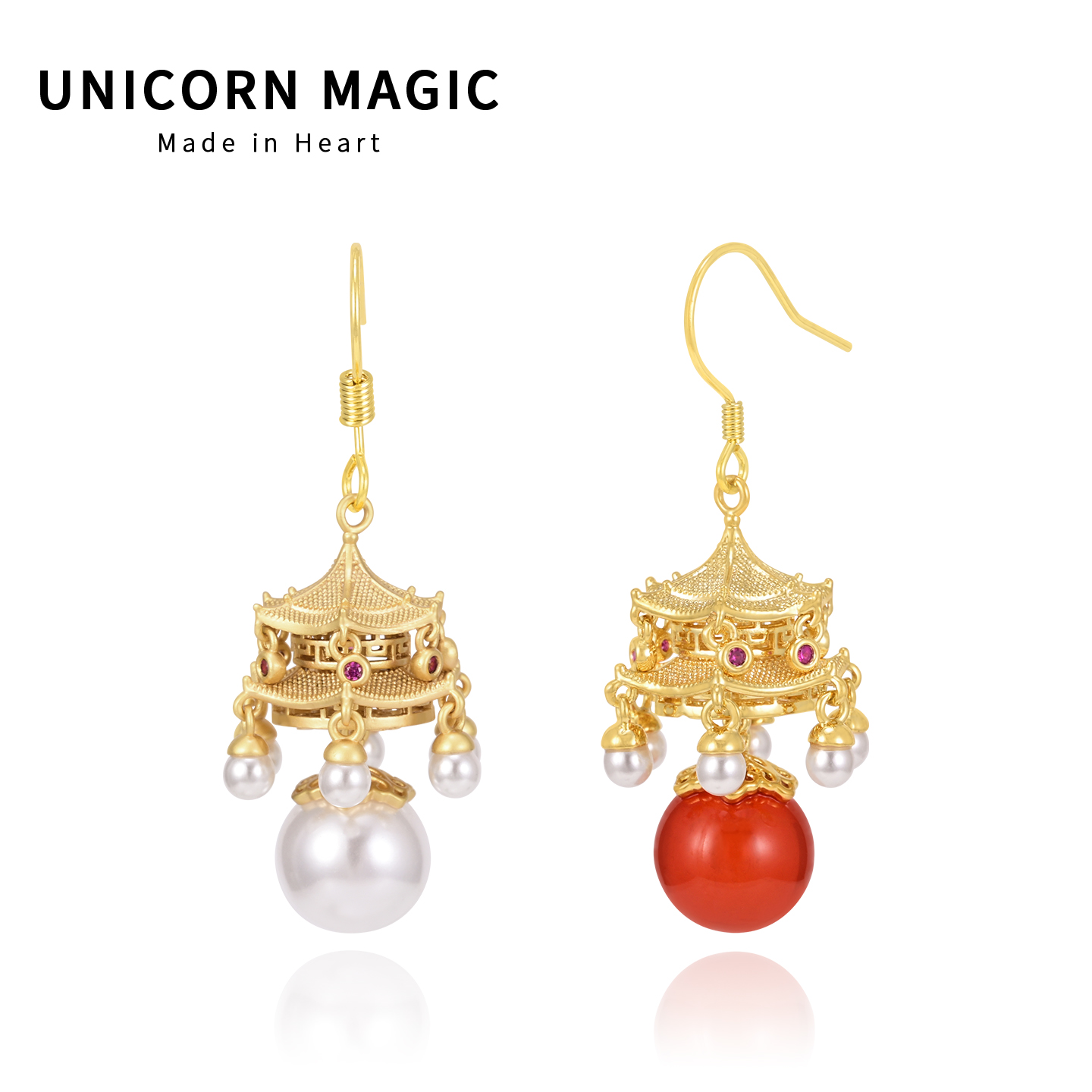 宫灯耳环新娘新中式耳饰古风耳饰