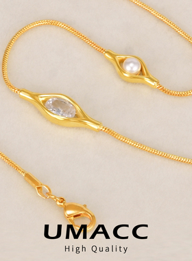 金色项链日常百搭毛衣链秋冬