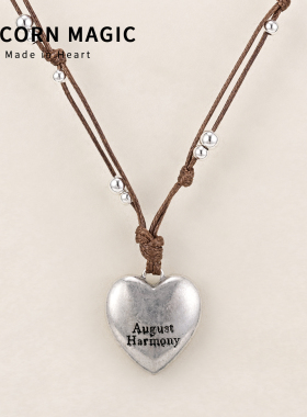 爱心吊坠项链轻奢小众毛衣链秋冬