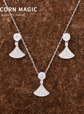 莫桑钻项链生日礼物轻奢项链纯银