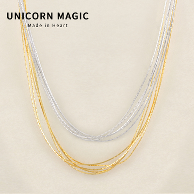 装饰项链素链叠戴锁骨链蛇骨链