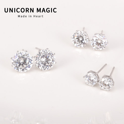 莫桑钻仿真钻石纯银耳钉高级感