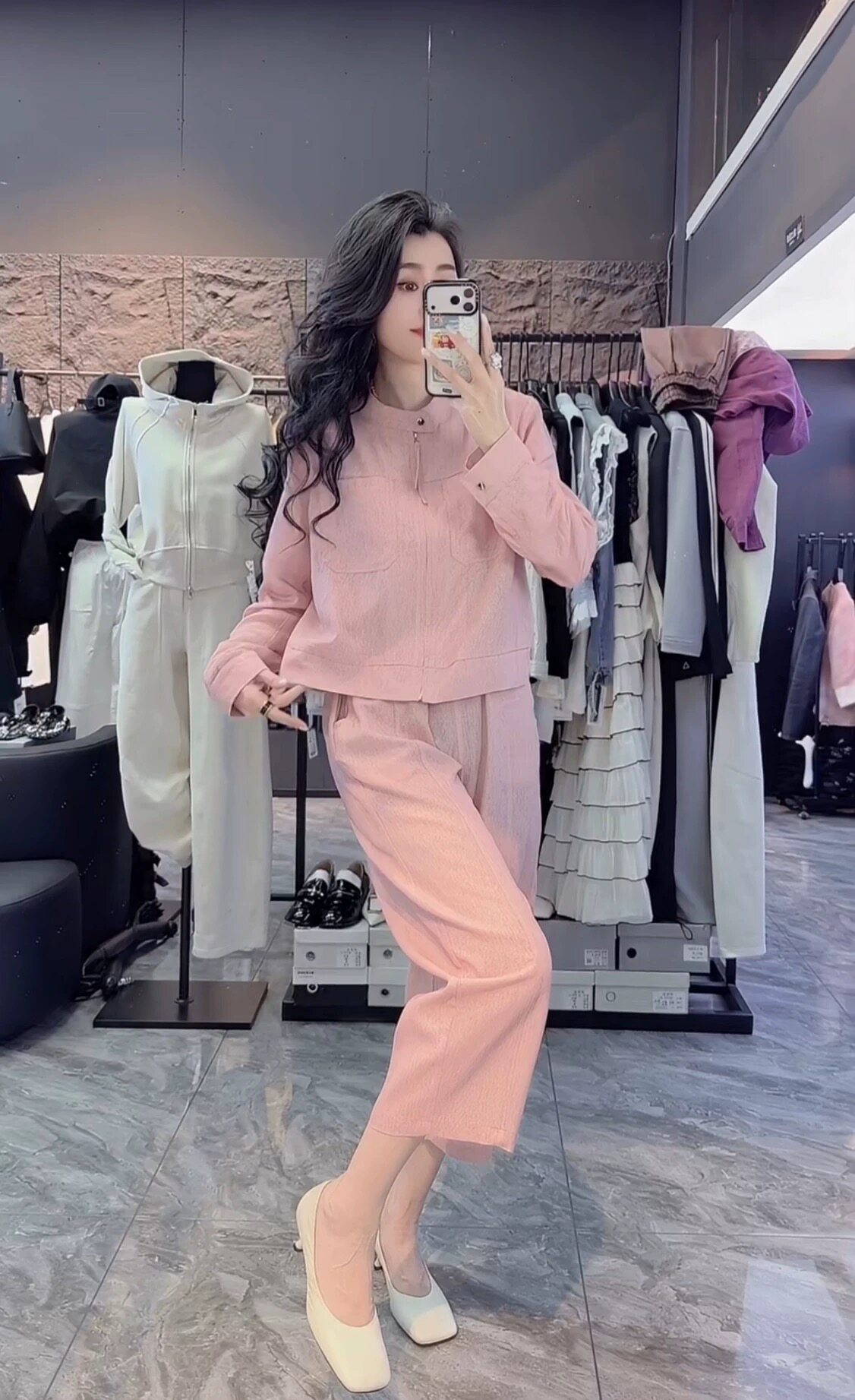 欧货时尚苎麻宽松夹克外套九分阔腿裤套装女2026春上衣裤子两件套