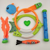 新款 游泳玩具组合水育课 儿童潜水玩具训练闭气抓取教具鱼雷海草