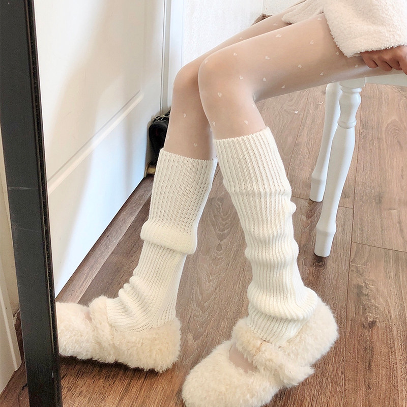 针织jk袜套女日系白色长筒袜子中筒袜小腿套秋冬保暖lolita堆堆袜,女士内衣/男士内衣/家居服,中筒袜,淘宝优惠券,粉丝福利购,淘宝优惠卷