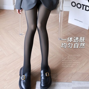 空姐灰一体透肤黑丝袜女连裤 袜秋冬光腿假透肉神器加绒加厚打底裤