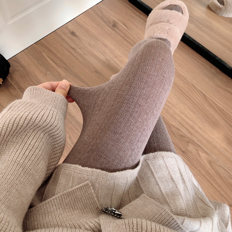 加厚加绒咖啡色连裤袜灰色打底袜