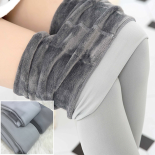 日系秋冬加厚浅灰色连裤 袜加绒保暖烟灰色丝袜显瘦踩脚女打底袜子