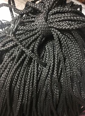 5mm黑色尼龙绳白色八股包芯挂绳尼龙线拉绳pp绳丙纶绳手提绳95米