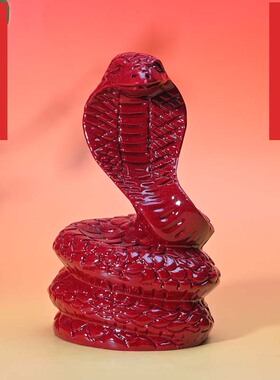 朱砂招财摆件雕刻十二生肖客厅蛇形工艺品吉祥物五行缺火装饰品