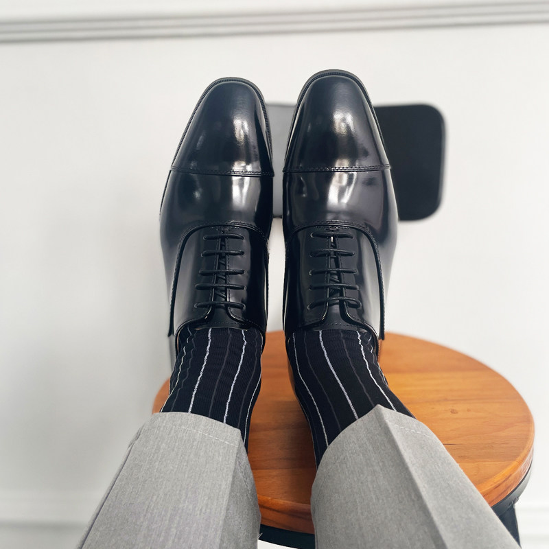亮面漆皮牛津鞋正装三接头皮鞋英伦风商务隐形内增高6cm新郎婚鞋,流行男鞋,正装皮鞋,淘宝优惠券,粉丝福利购,淘宝优惠卷