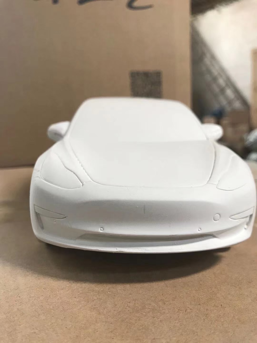 高端定制车型存钱罐特斯拉M3 陶瓷石膏模型亲子DIY涂鸦