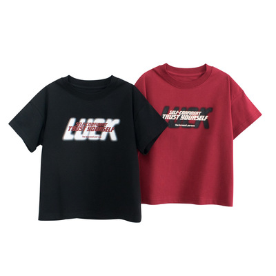 日单半袖纯棉男女中大童t恤夏薄款短袖儿童服装 外贸原单出口尾货