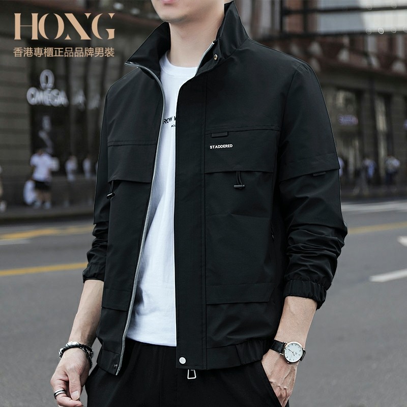 S.F Marceau~出口德国~轻奢时尚！夹克外套男立领加绒防风工装