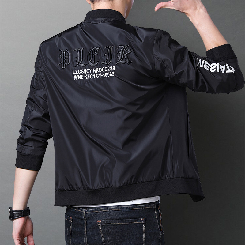 夹克男薄款春秋季2026新款刺绣棒球领高级感痞帅潮流休闲男士外套