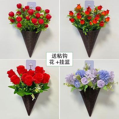 壁挂假花装饰室内客厅卧室墙摆设