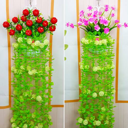 墙面装饰花藤假花壁挂摆设花草