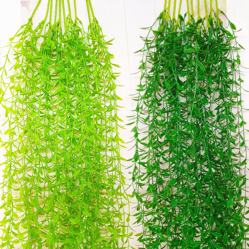 柳叶藤条仿真塑料花草植物