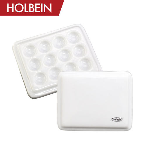 Holbein白瓷调色盘陶瓷调色盒