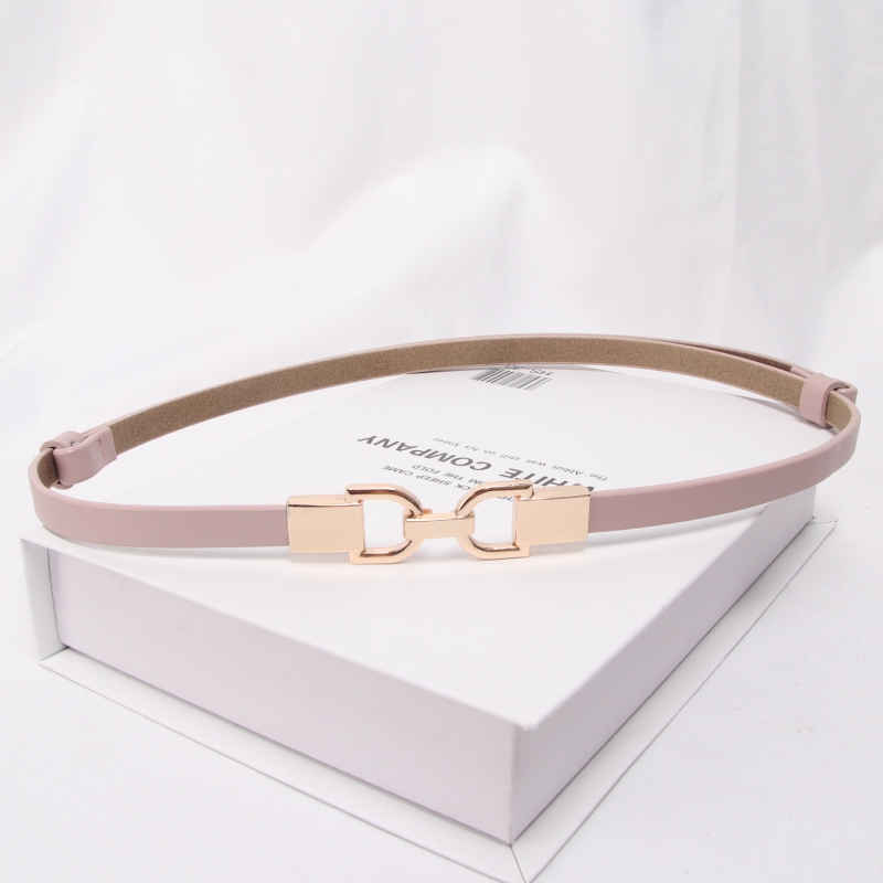 女士二层牛皮合金百搭腰带