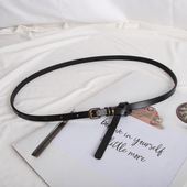 牛皮细腰带女真皮百搭牛仔裤 带简约配连衣裙子韩版 皮带配毛衣大衣